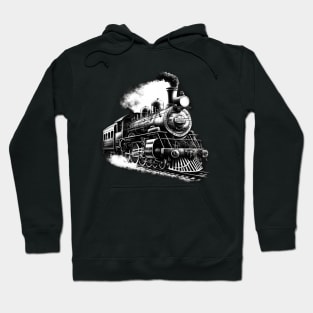 Vintage Steam Locomotive Train Railway Lovers Hoodie